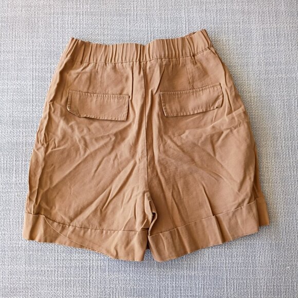 ZARA Women's Tan/Brown High-Waisted Tailored Bermuda Shorts | Size XS - Picture 2 of 6